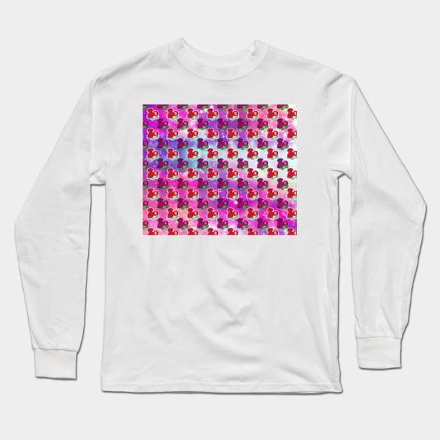 Space Strawberry Pattern Long Sleeve T-Shirt by saradaboru